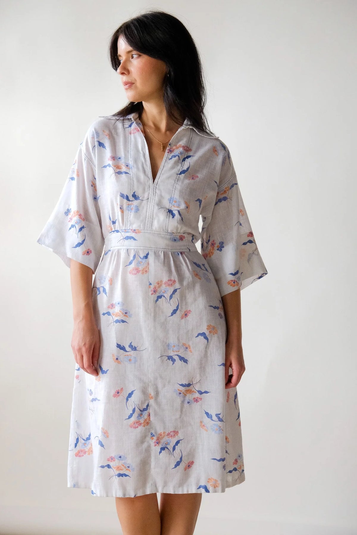 70s Floral Dress