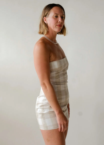 Gia Gingham Linen Mini
