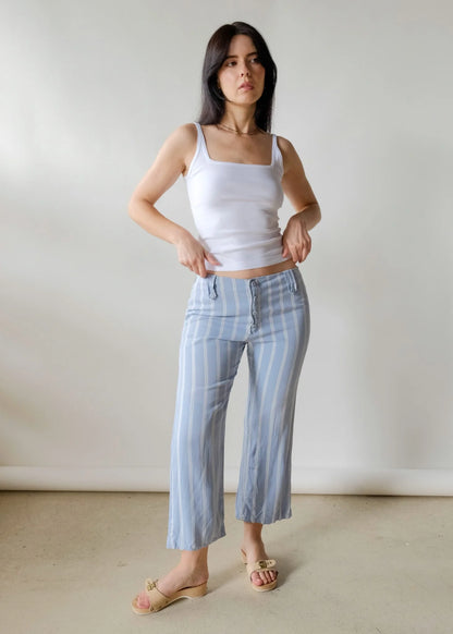 Sky Pinstripe Ankle Pant