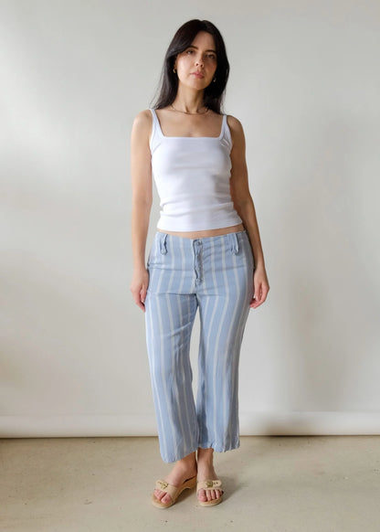 Sky Pinstripe Ankle Pant