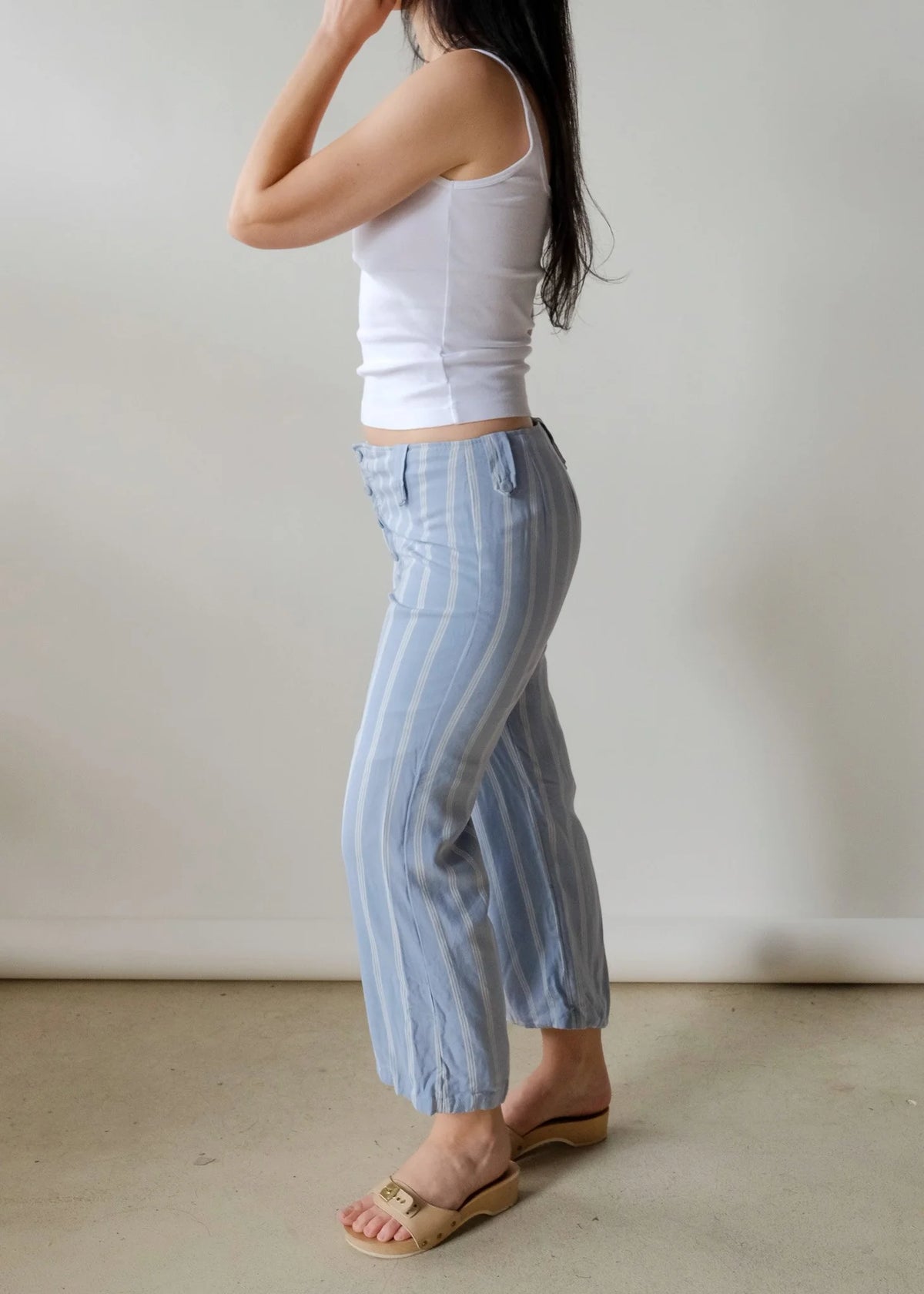 Sky Pinstripe Ankle Pant