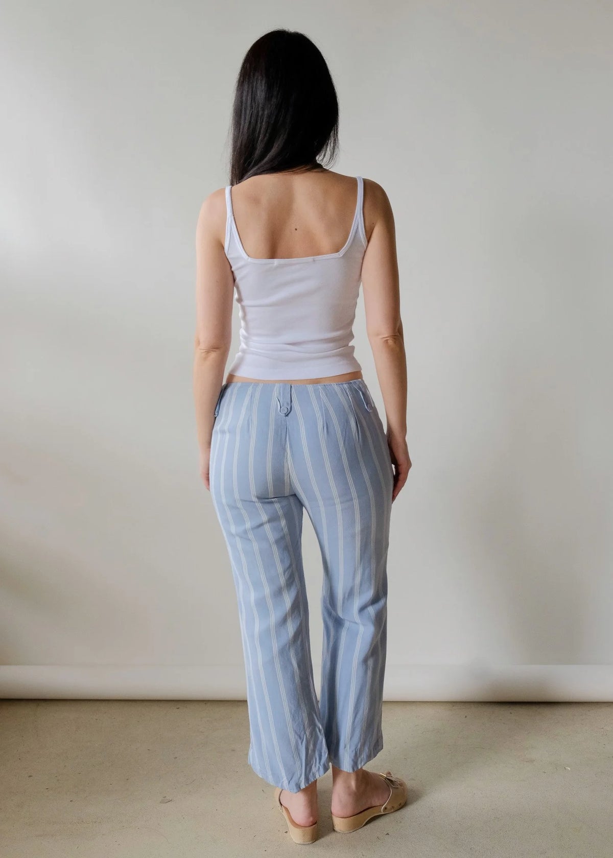 Sky Pinstripe Ankle Pant