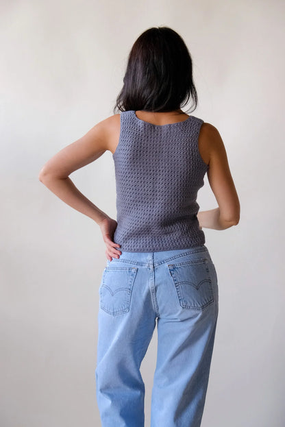 Gray Crochet Tank
