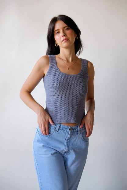 Gray Crochet Tank