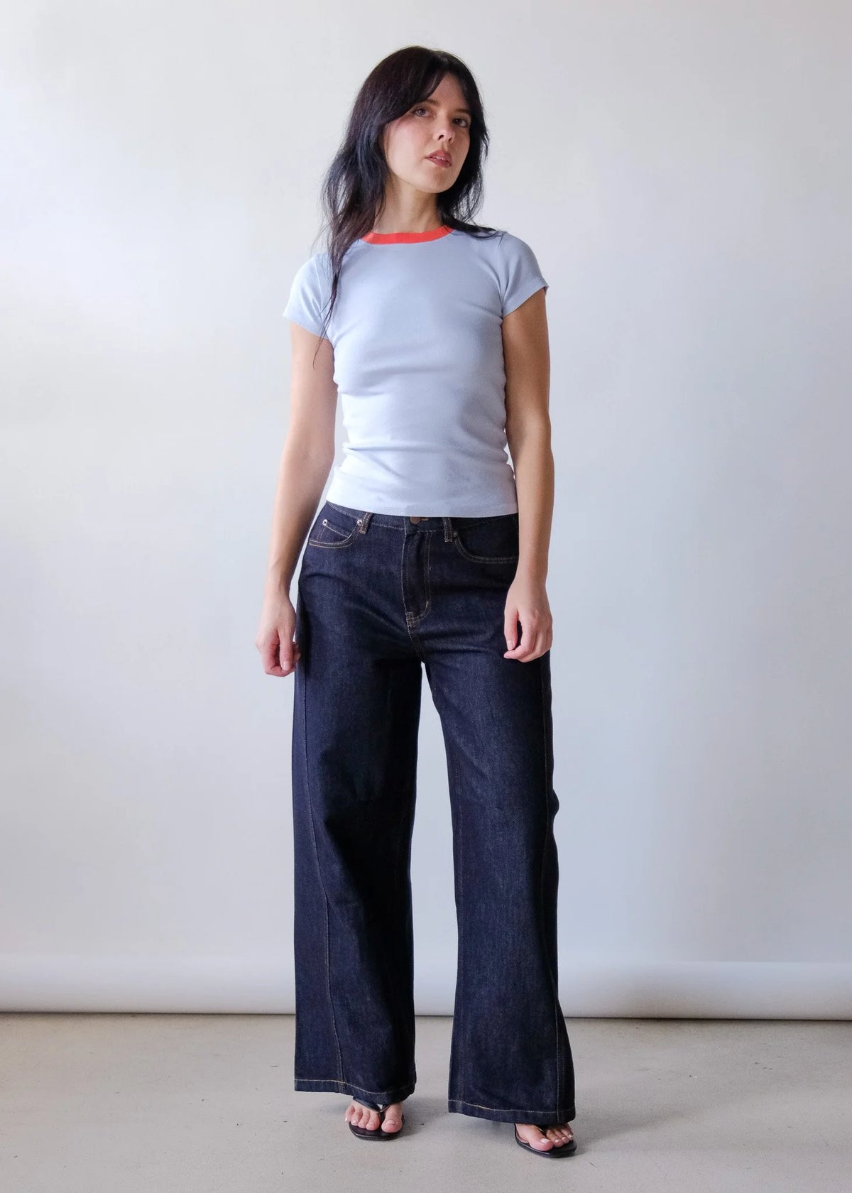 Bebe Ringer Tee in Baby Blue