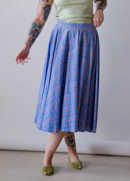 Periwinkle Plaid Skirt