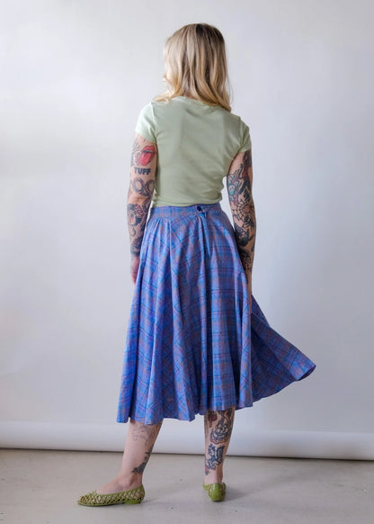 Periwinkle Plaid Skirt