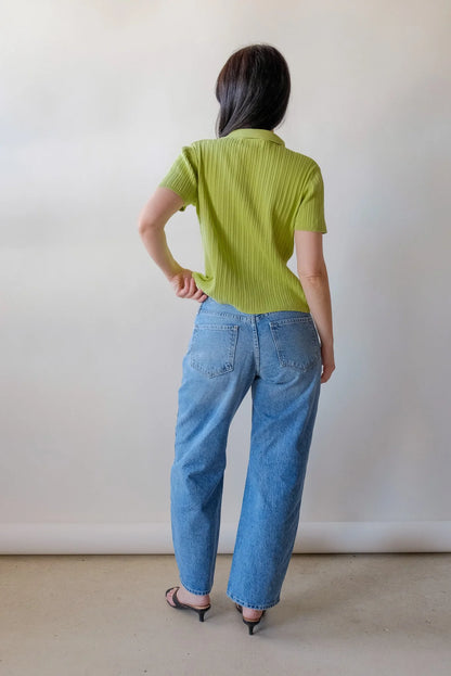 Clay Barrel Jean in Medium Wash