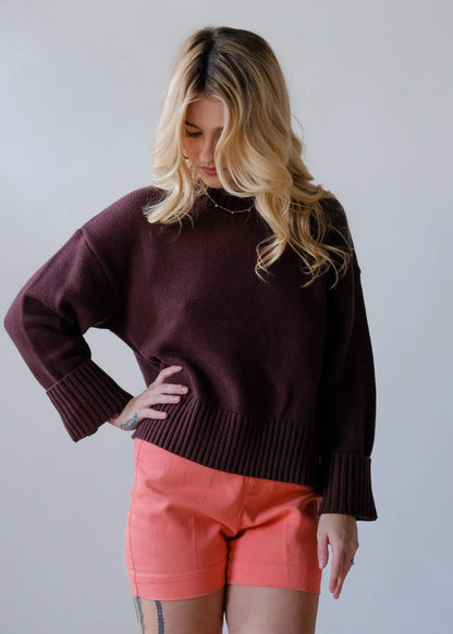 Asher Sweater in Chocolate