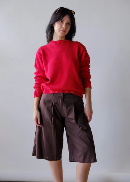 Natalie Cherry Cotton Pullover