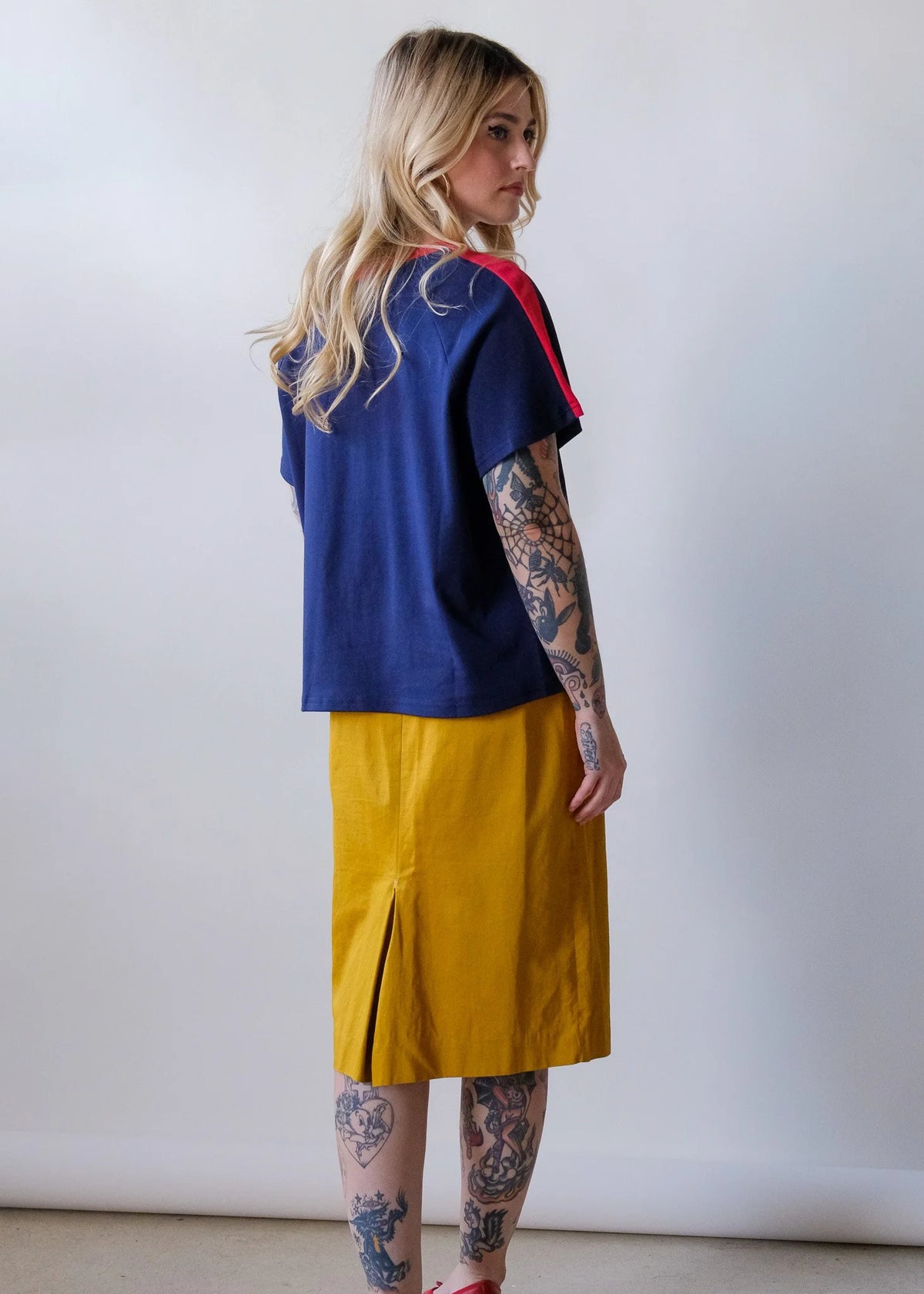 Mustard Pencil Skirt