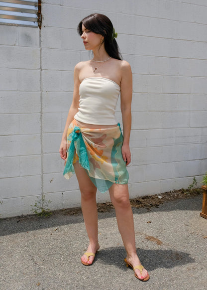 Pointelle Tube in Cream