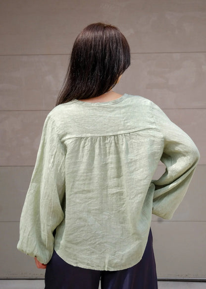 Beachwood the Label Lily Blouse in Sage