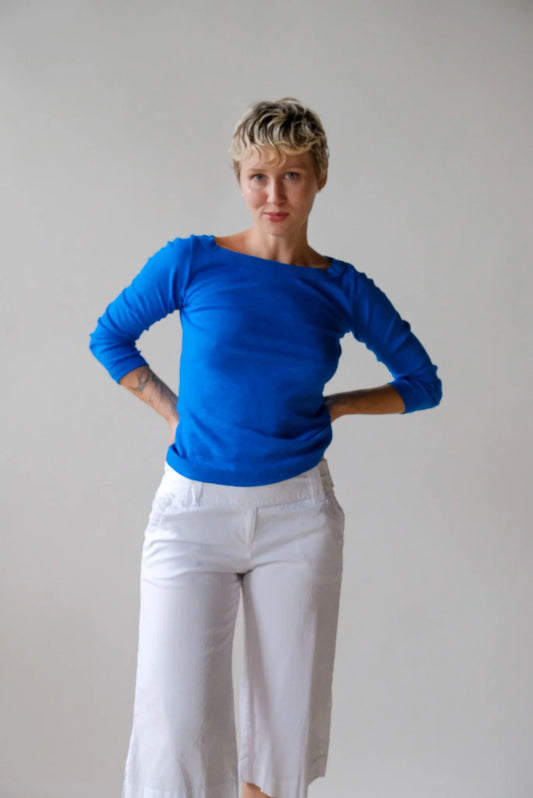 Bateau Top in Cobalt