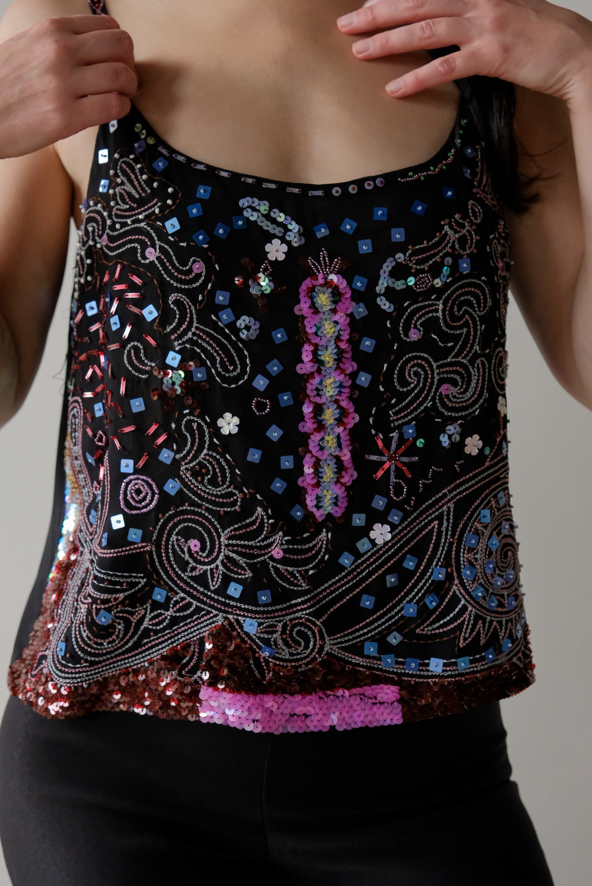 Beaded and Sequined Camisole