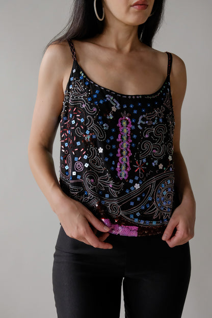 Beaded and Sequined Camisole
