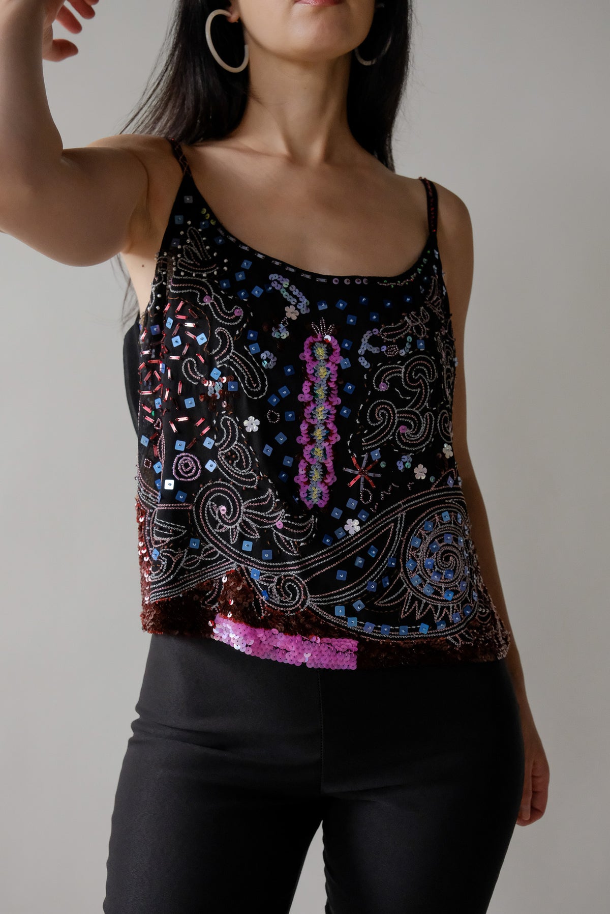Beaded and Sequined Camisole