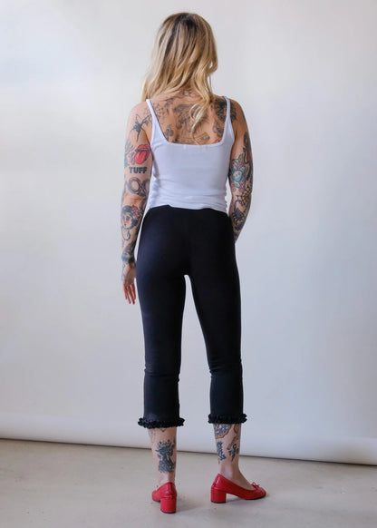 Ruffle Capri in Onyx