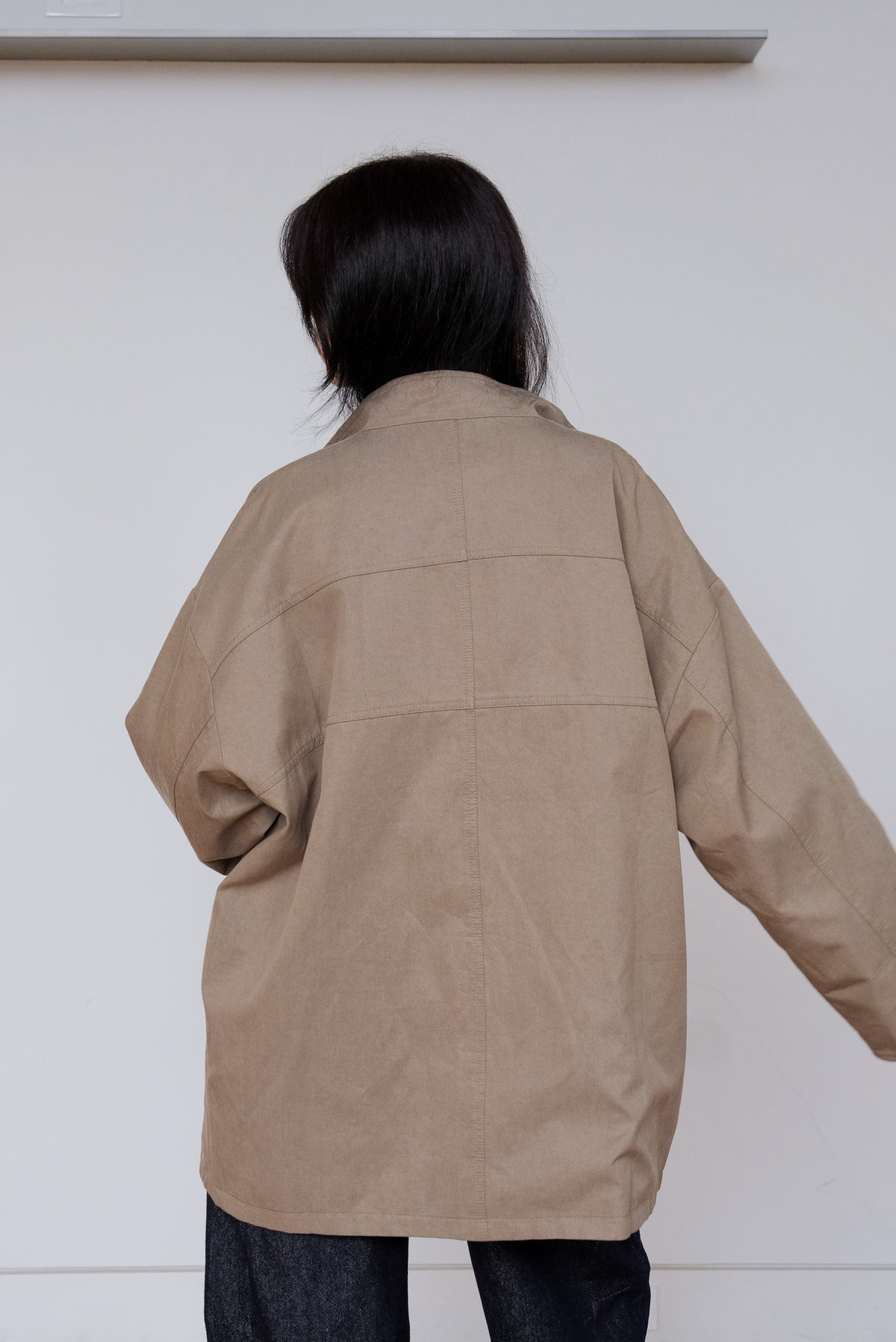 Elsie Funnel Neck Reversible Trench Coat
