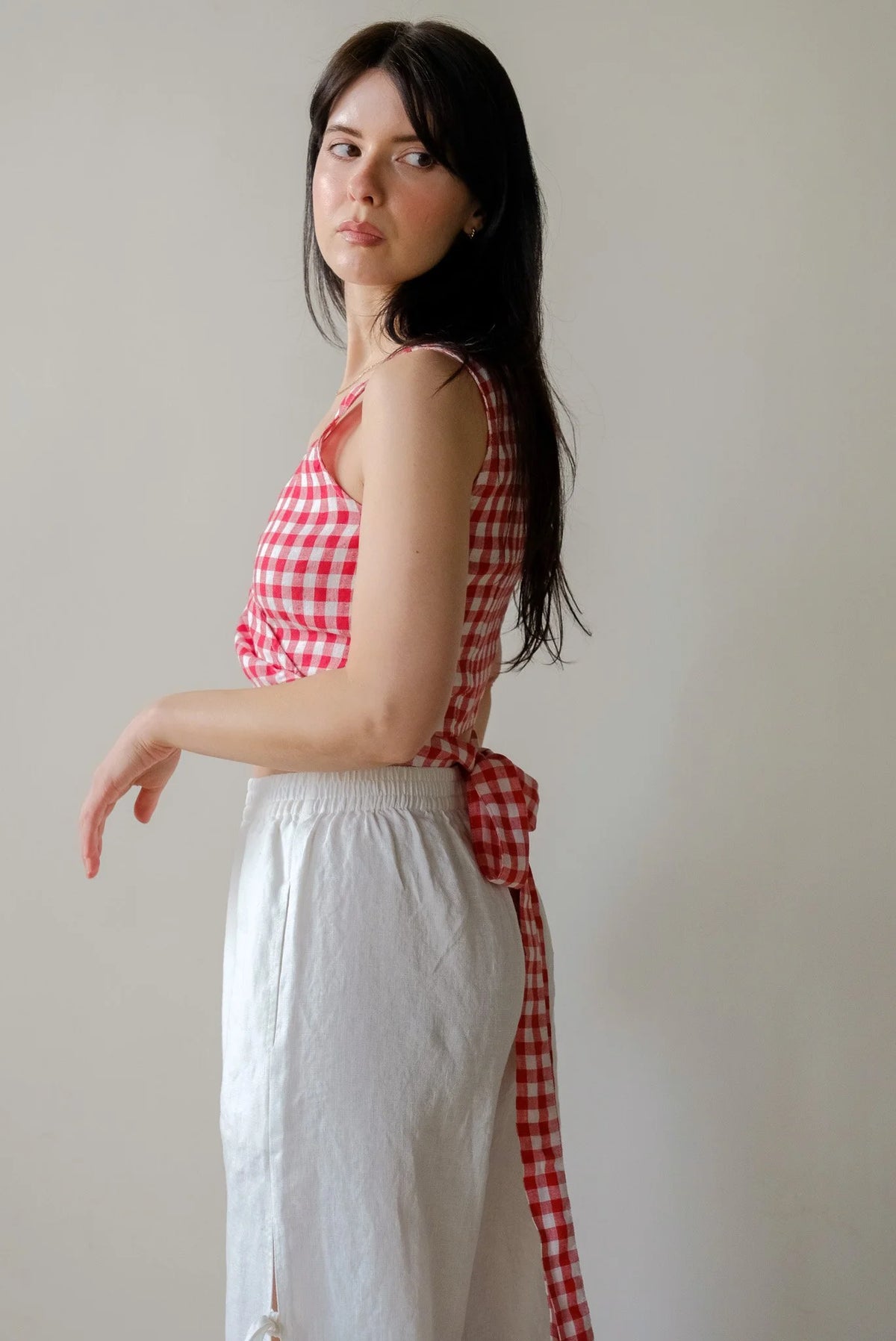 Soja Top in Red Gingham