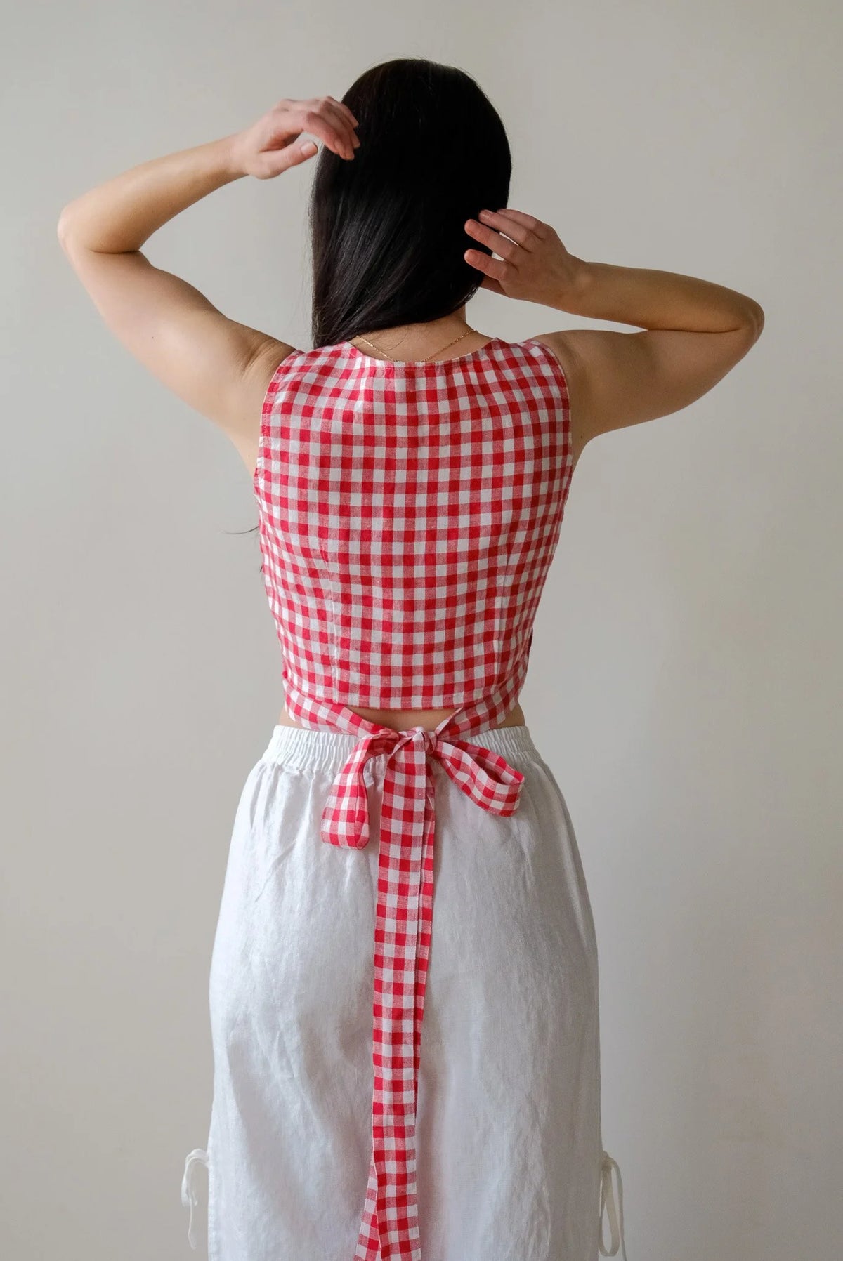Soja Top in Red Gingham