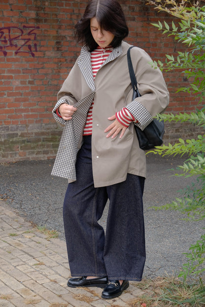 Elsie Funnel Neck Reversible Trench Coat