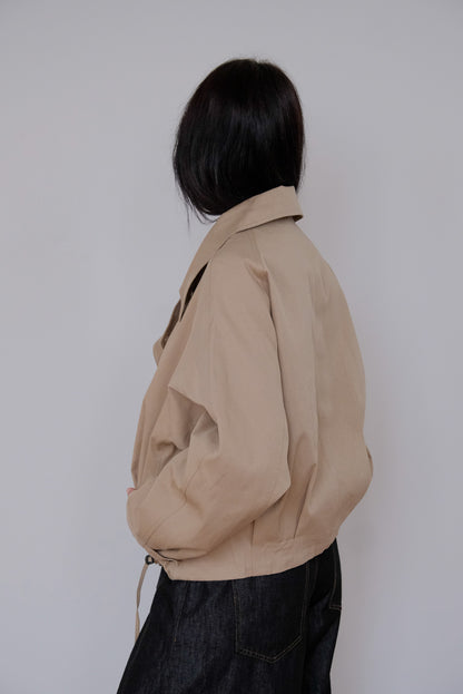 Clara Cropped Drawstring Coat