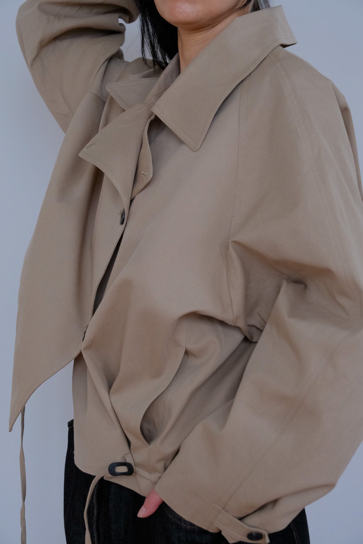 Clara Cropped Drawstring Coat