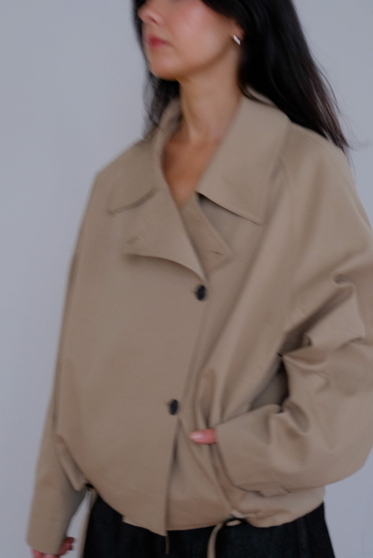 Clara Cropped Drawstring Coat