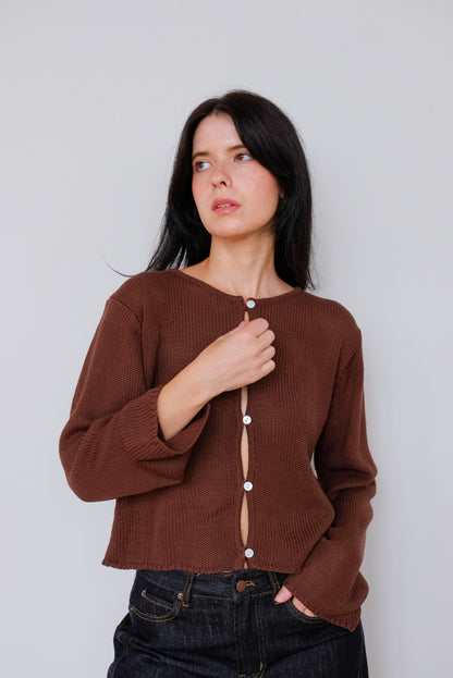Morgan Cardigan in Chocolate