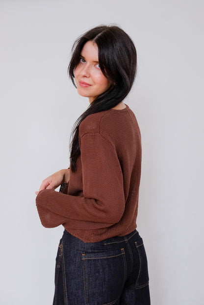 Morgan Cardigan in Chocolate