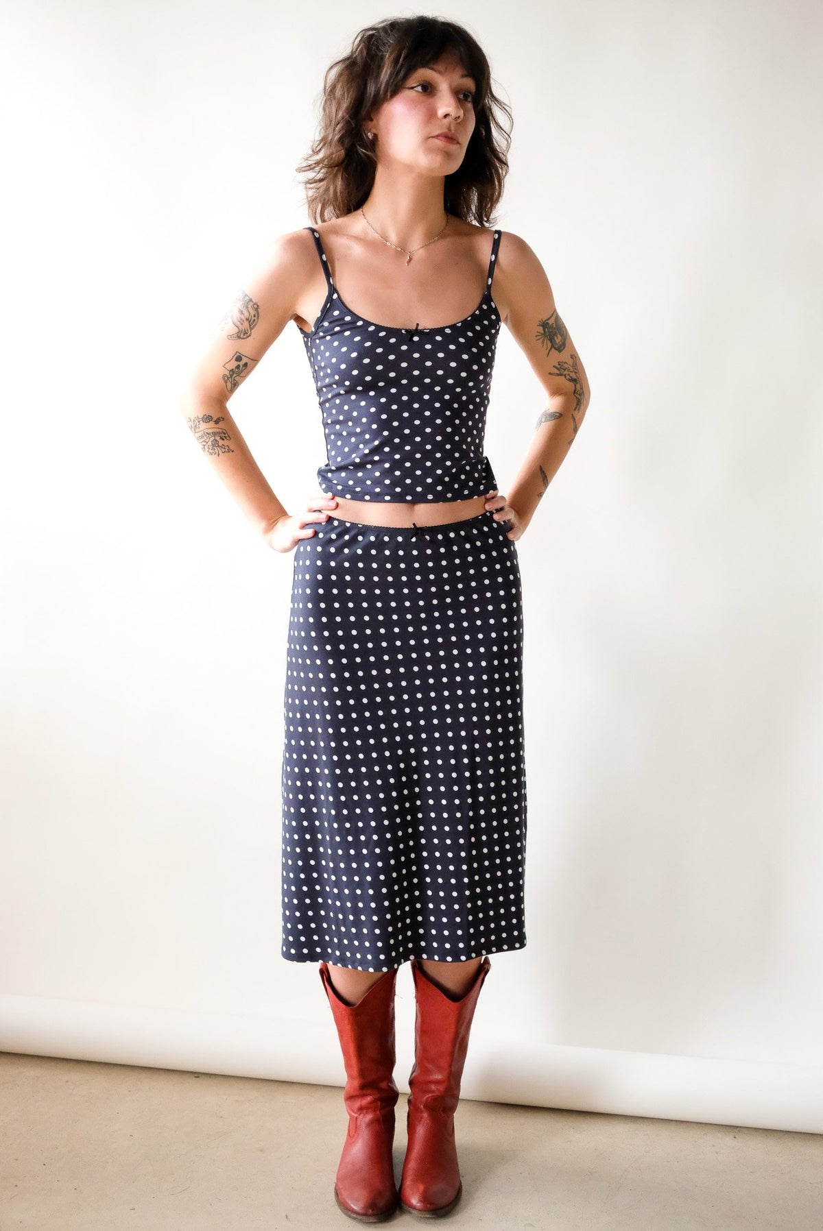 Scoop Back Cami - Domino Dot
