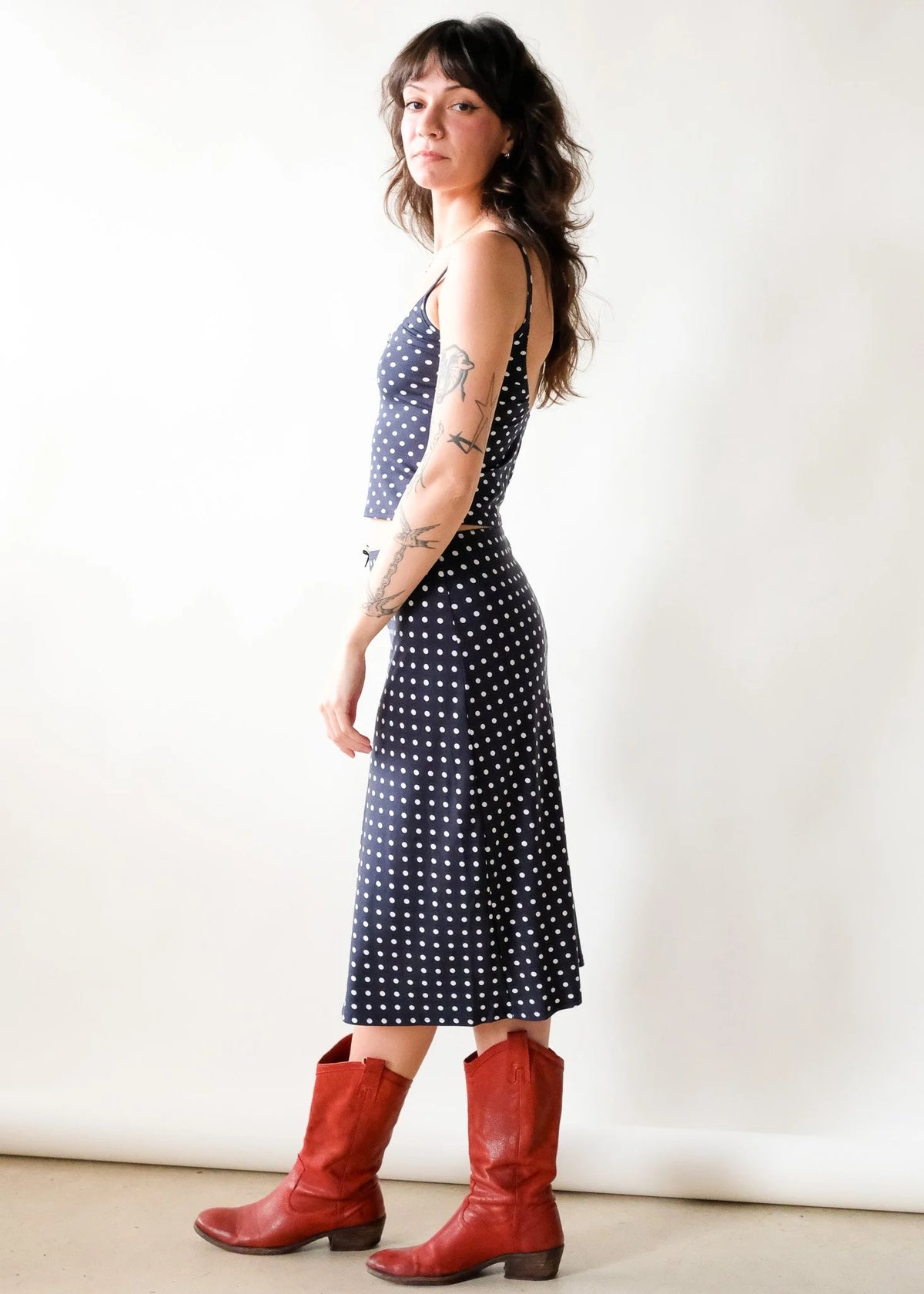 Scoop Back Cami - Domino Dot