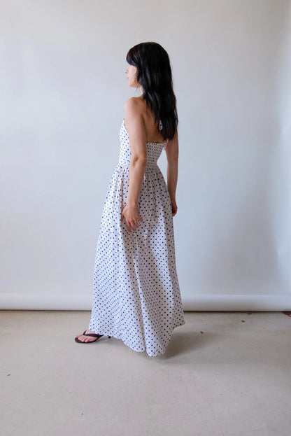 Hetta Halter Maxi Dot Ivory