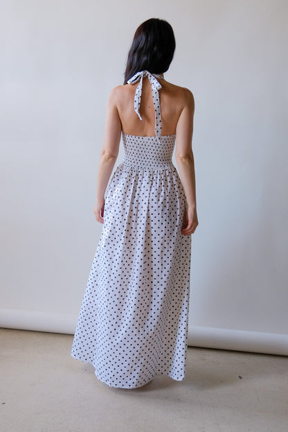 Hetta Halter Maxi Dot Ivory