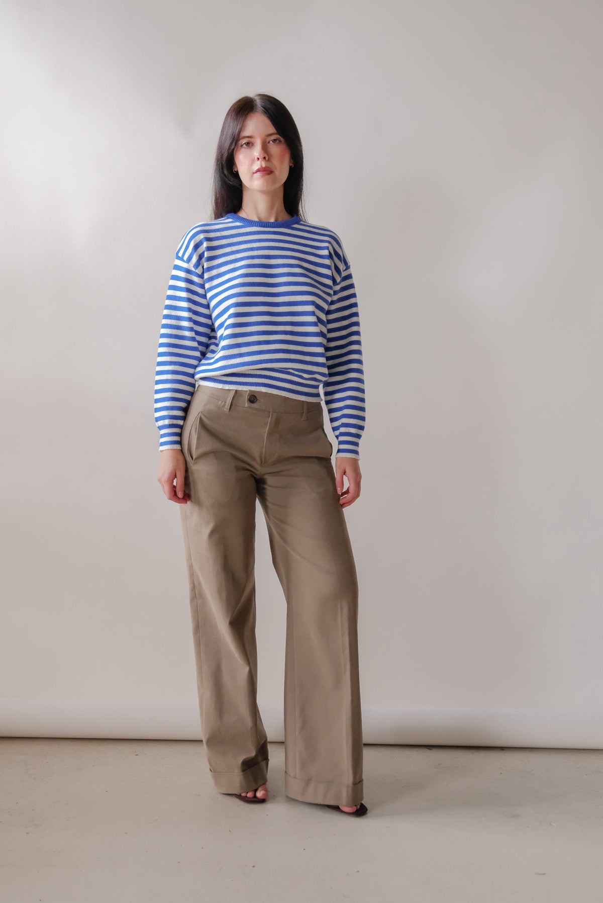 Kinsley Sweater in Blue Stripe