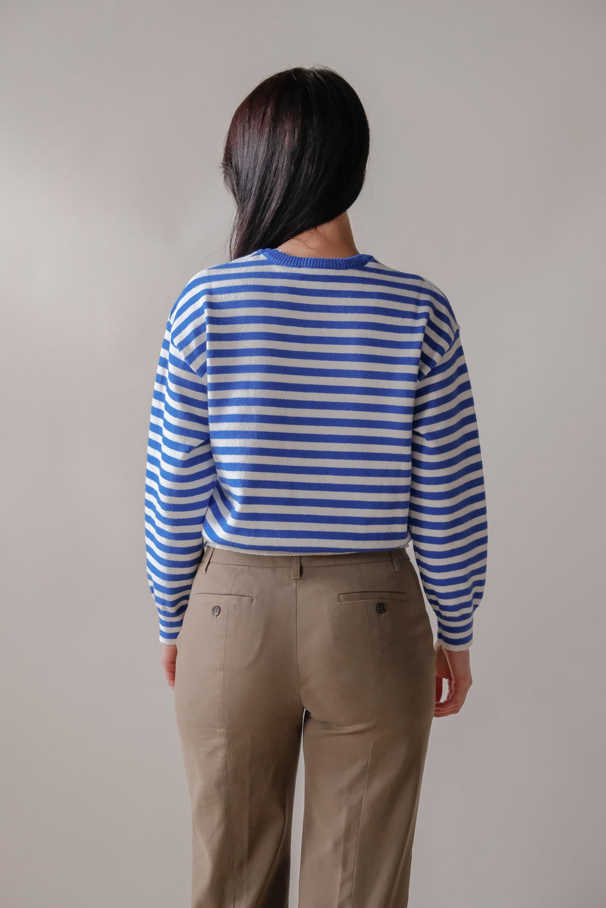 Kinsley Sweater in Blue Stripe