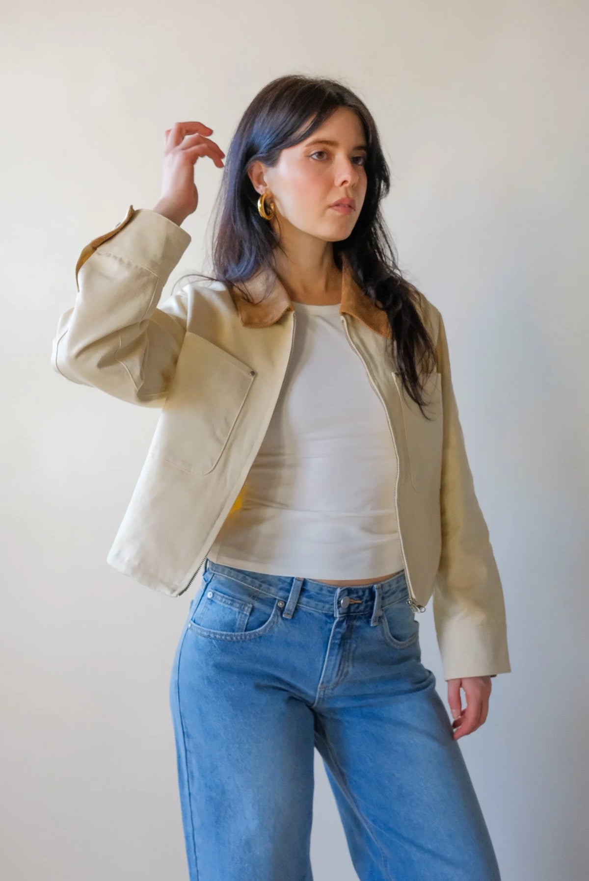 Laurel Canvas Crop Jacket