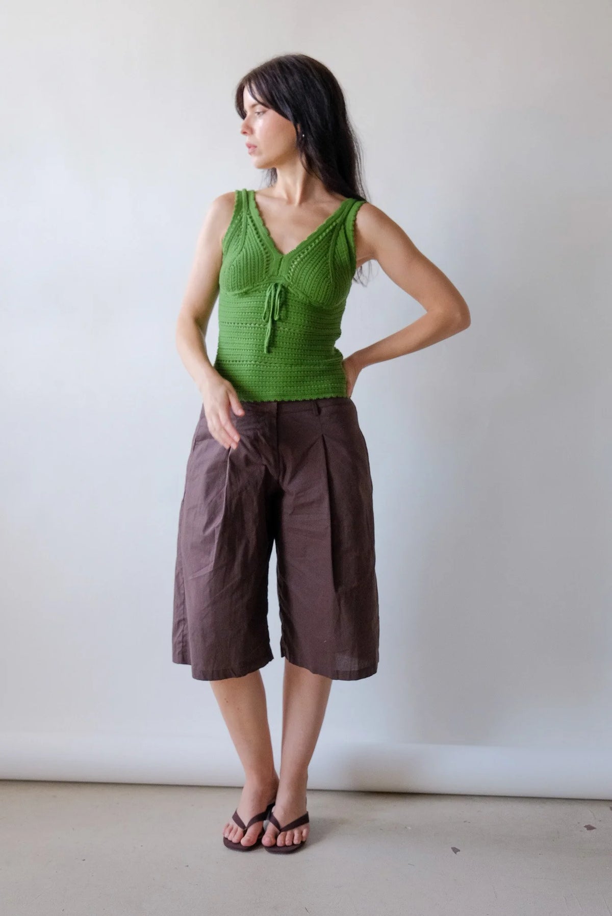 Flora Pointelle Knit Top