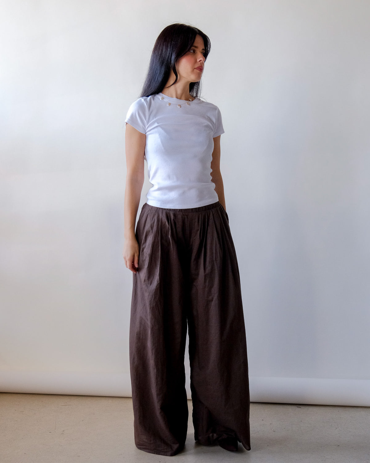 Simone Pant in Brown