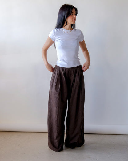 Simone Pant in Brown