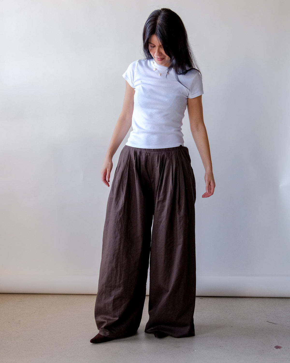 Simone Pant in Brown