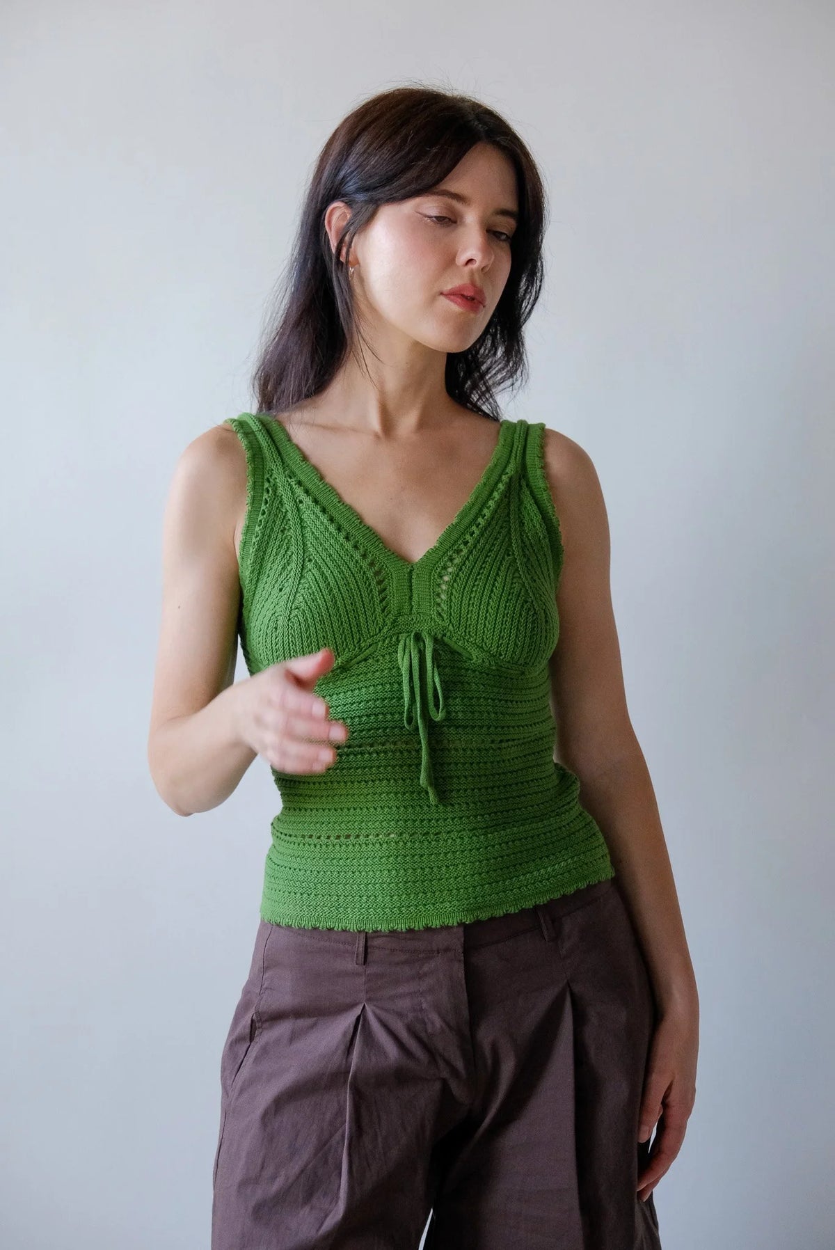 Flora Pointelle Knit Top