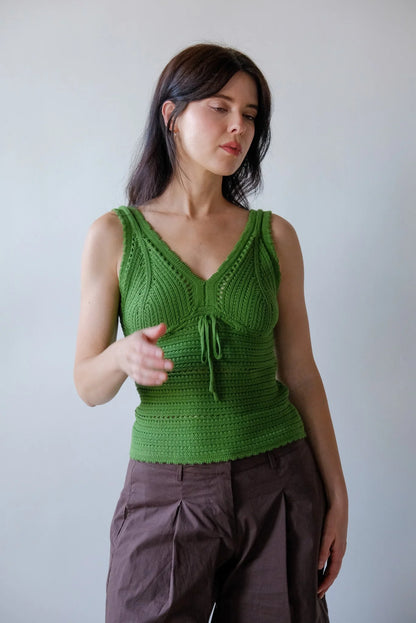 Flora Pointelle Knit Top