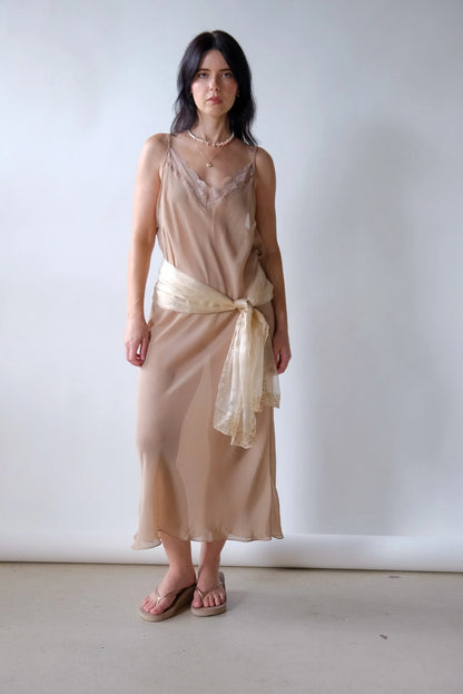 Sheer Gold Sequin Shawl