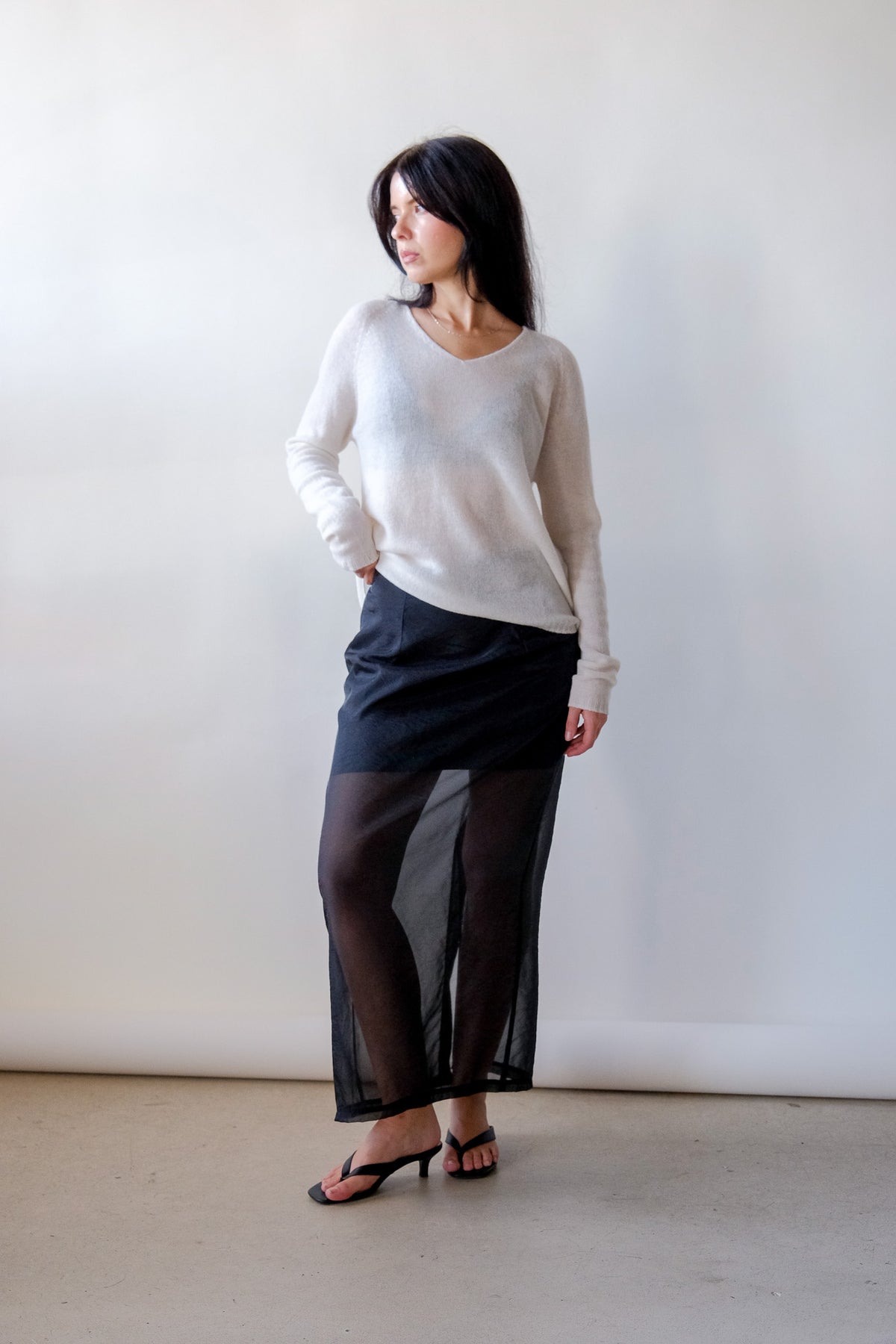 Valen Sheer Slip Skirt