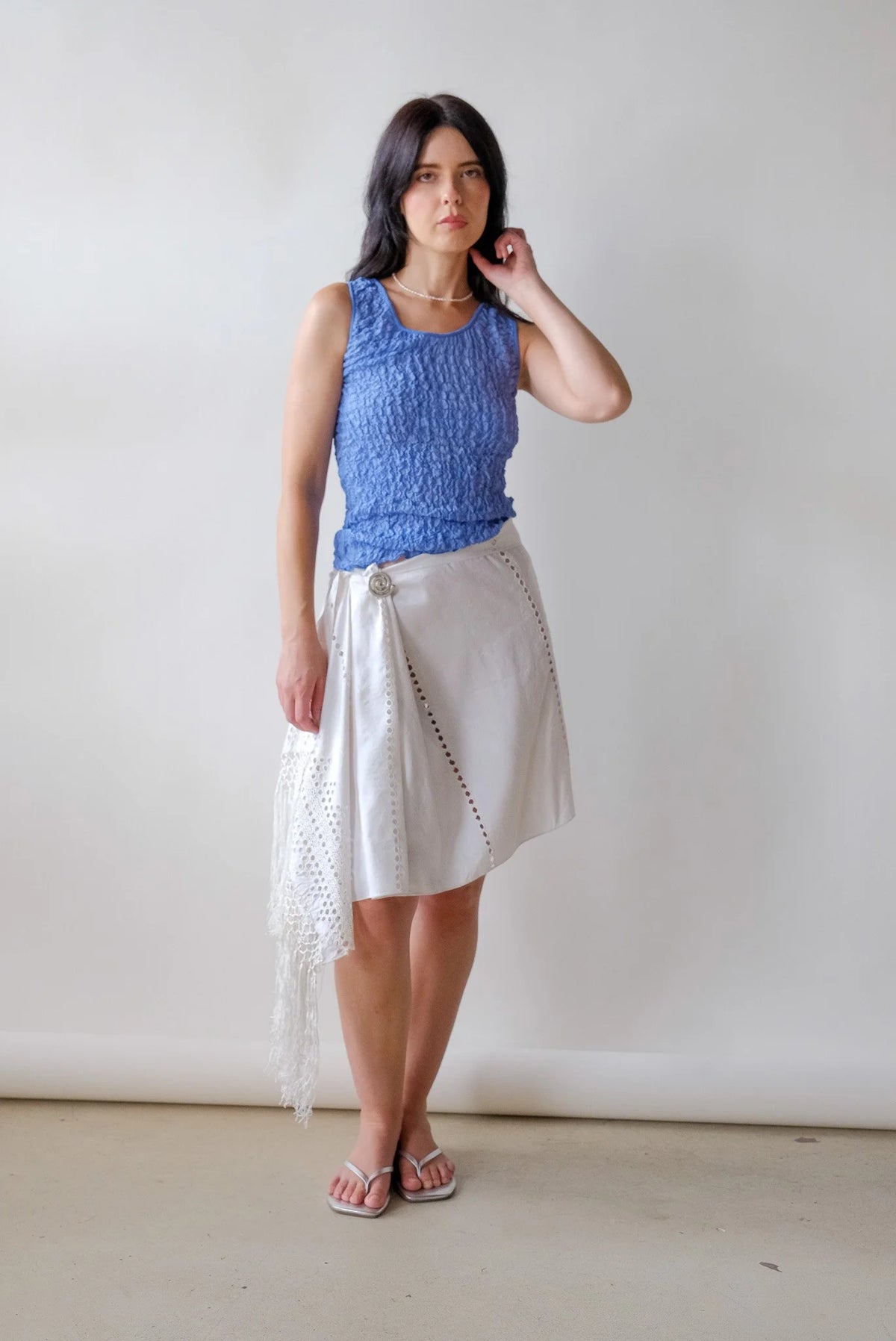 Periwinkle Silk Blend Tank