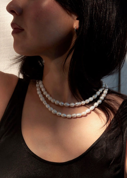 Sea + Pattern Large Pearl Necklace