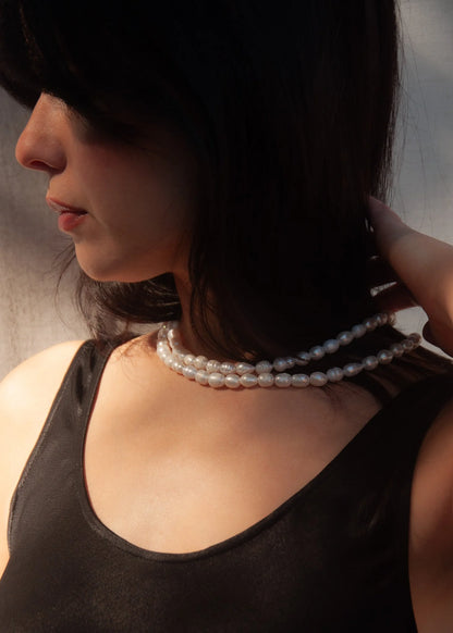 Sea + Pattern Large Pearl Necklace