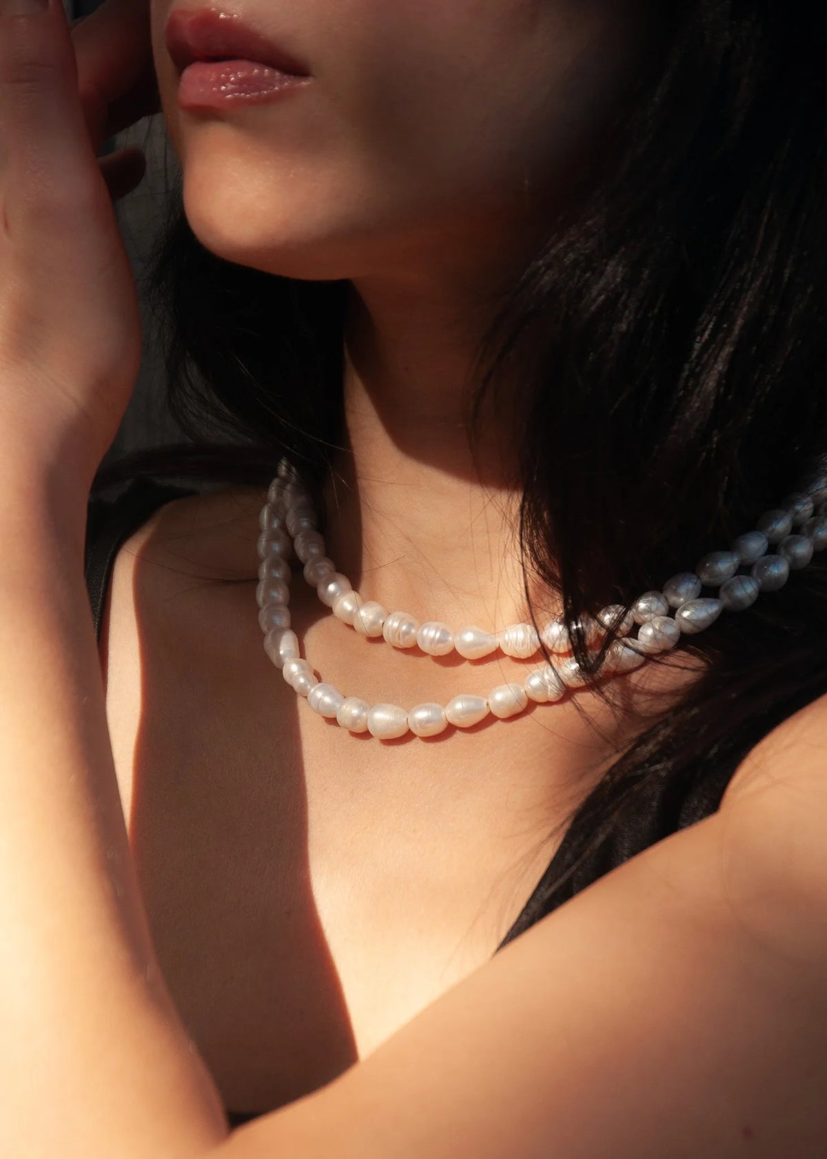 Sea + Pattern Large Pearl Necklace